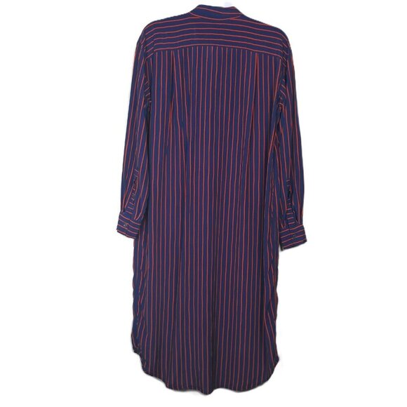 Closed Striped Shirt Dress M Work Office Classic - Picture 4 of 5